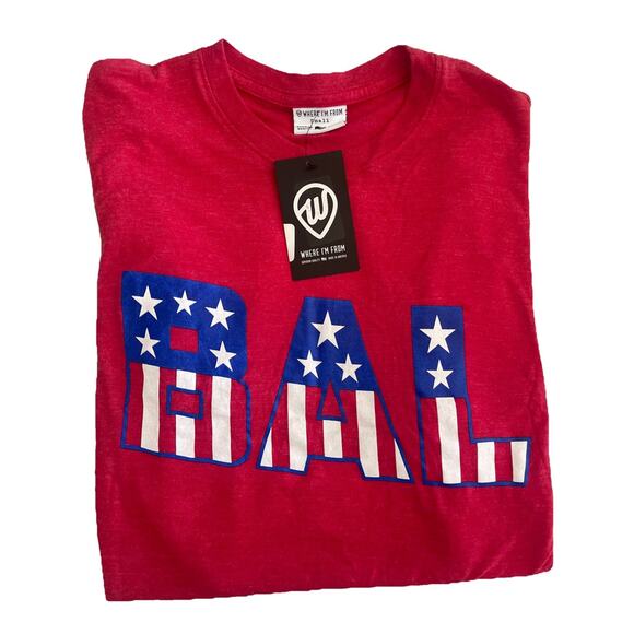 Where I’m From T Shirt Baltimore Red Size Small - Picture 1 of 1